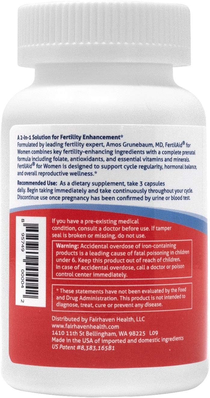 FertilAid Combo for Men and Women: Fertility Supplements for Cycle Regularity and Sperm Health, 1-Month Supply