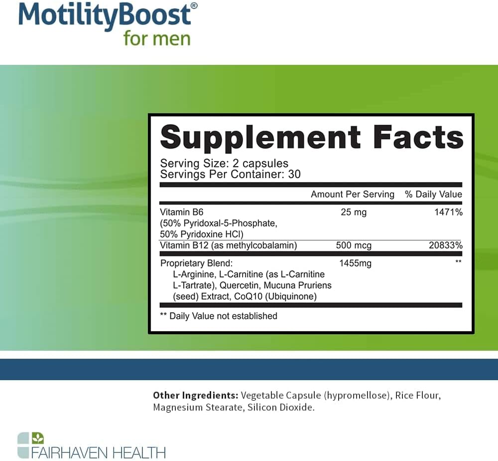 FertilAid for Men and MotilityBoost Combo - Male Fertility Supplements with L-Carnitine, CoQ10, Zinc - 150 Capsules