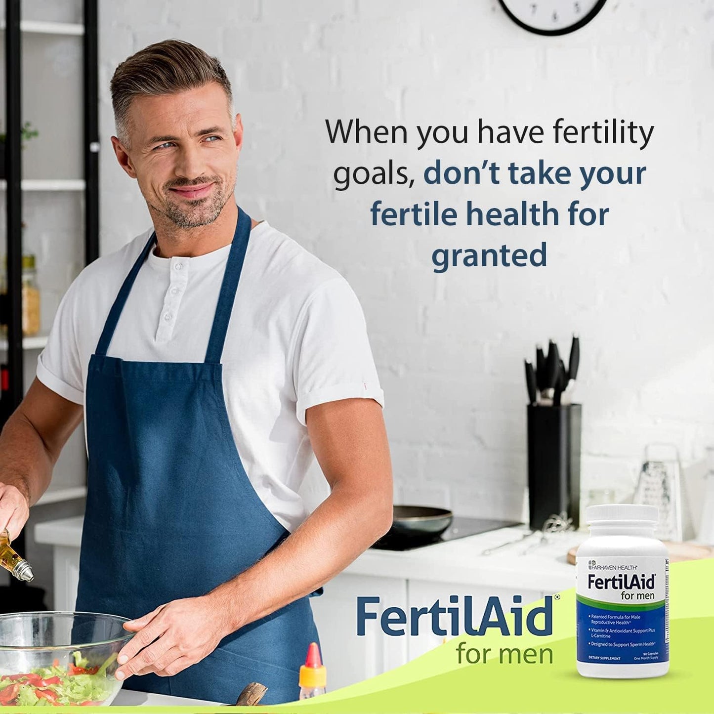 FertilAid for Men and MotilityBoost Combo - Male Fertility Supplements with L-Carnitine, CoQ10, Zinc - 150 Capsules