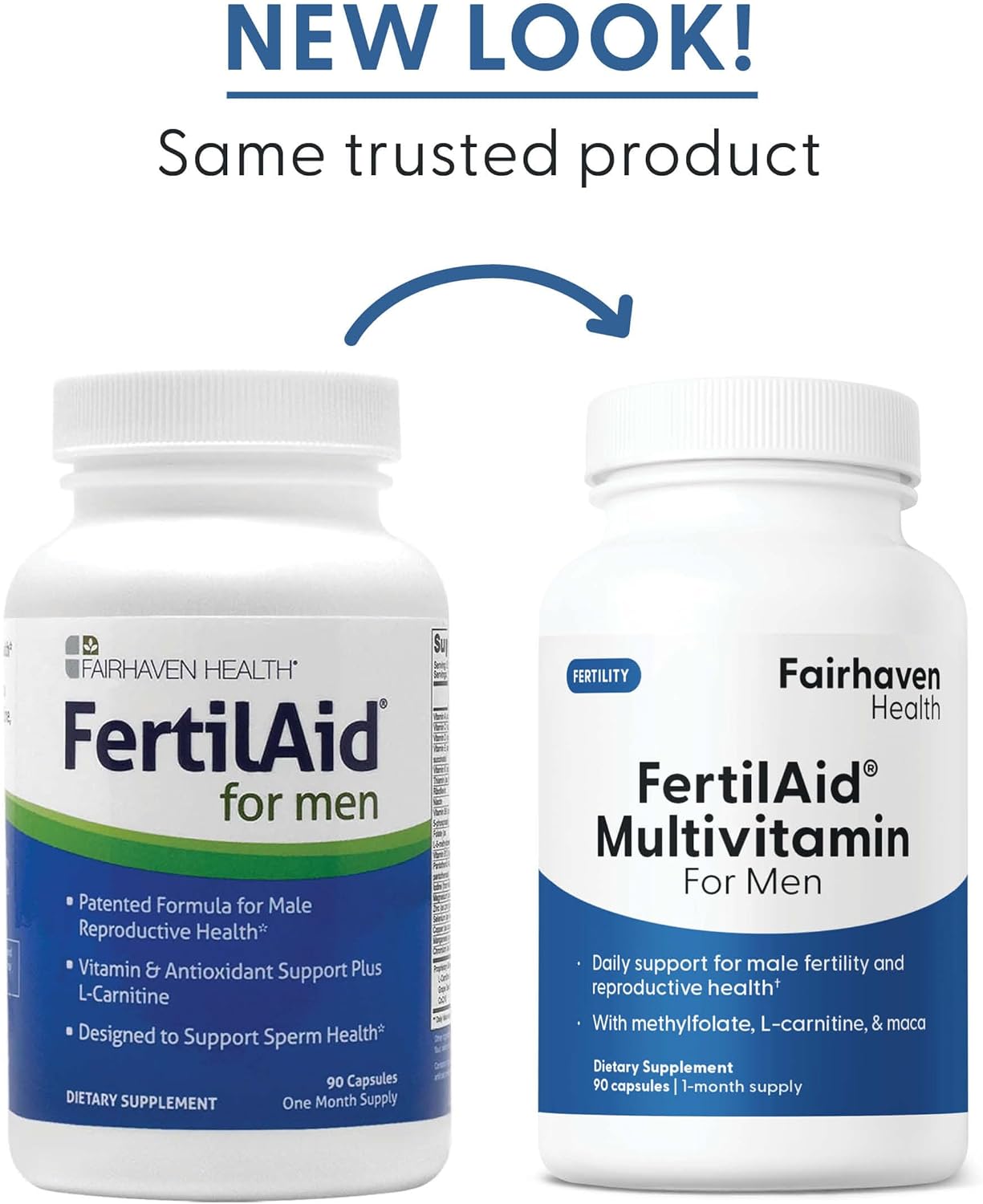 FertilAid for Men Fertility Supplements - Count and Motility Support - Includes L-carnitine, Zinc, and Folate - 90 Capsules