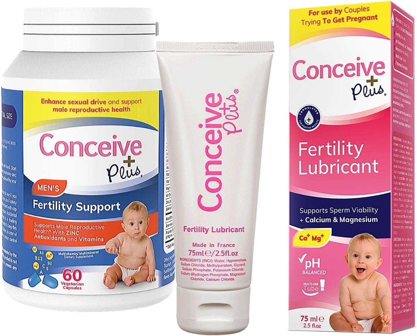 Fertility Boost Bundle for Men: Vitamins and Lubricant for Conception Success