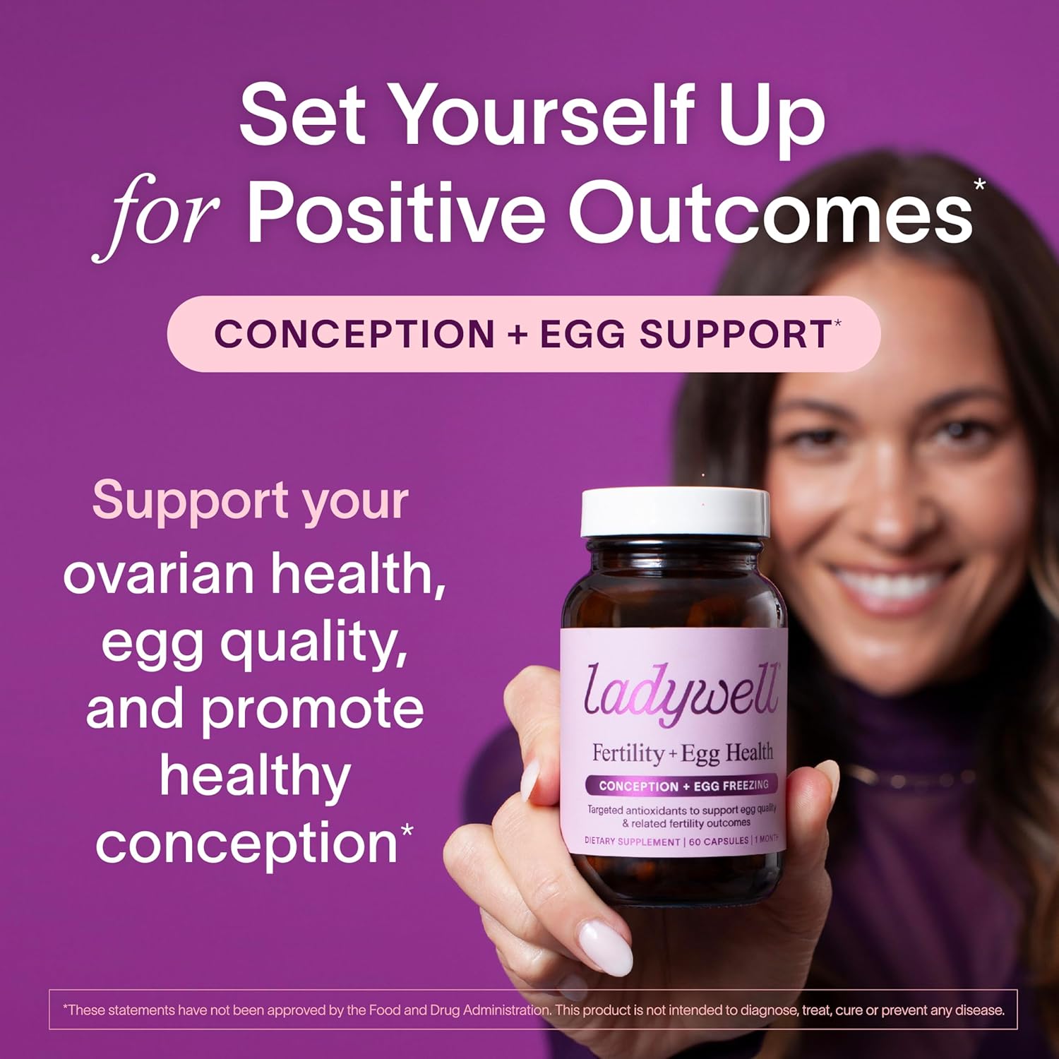 Fertility Booster for Women | Ovarian Health & Egg Quality Support | CoQ10, Folate + Key Ingredients | Science-Backed Women’s Supplement