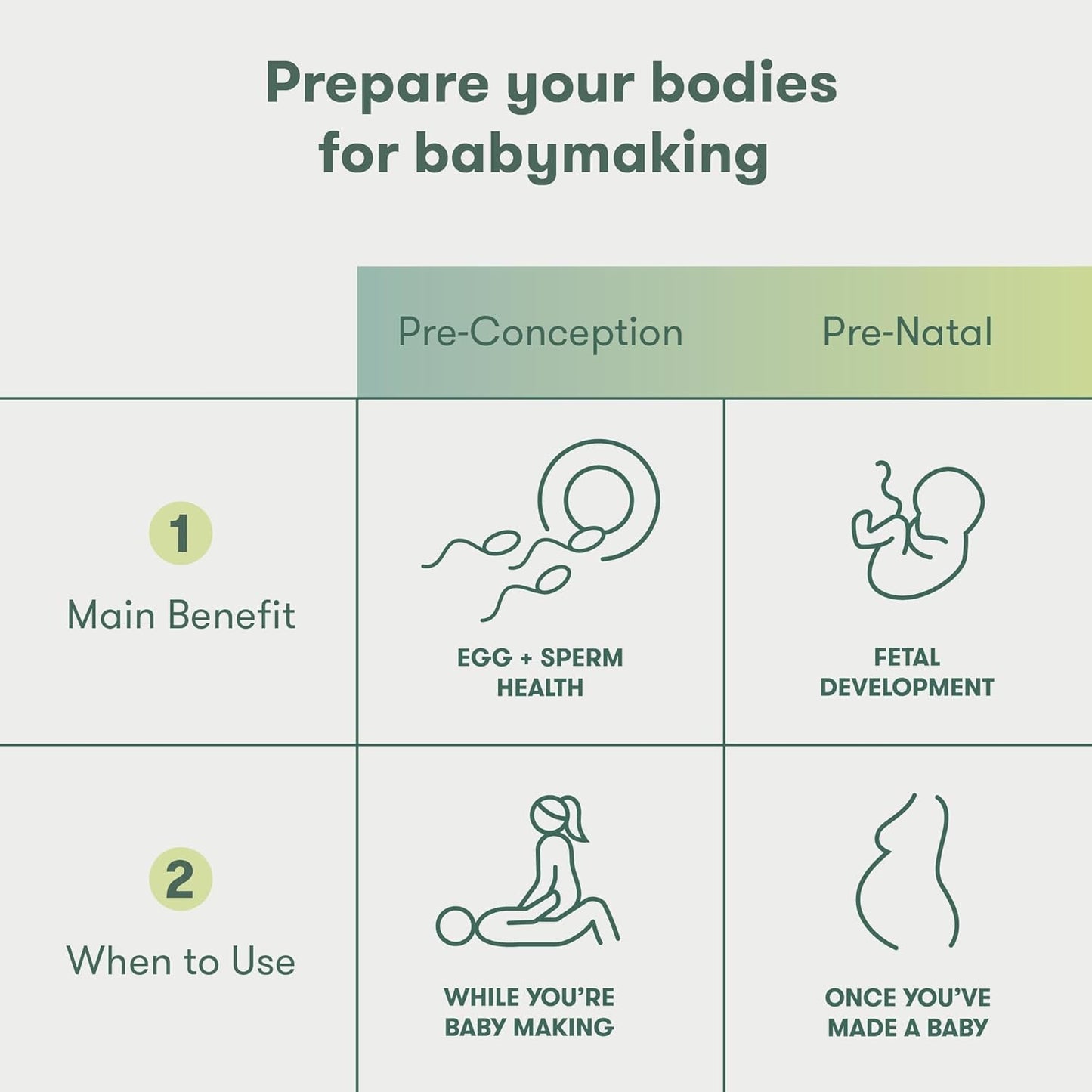 Fertility Boosting Supplement Set for Pre-Conception | Female & Male Vitamins, Minerals, Folic Acid, Inositol, CoQ10 | Support Egg Function & Sperm Health | 60 Capsules x 2, 30 Day Supply