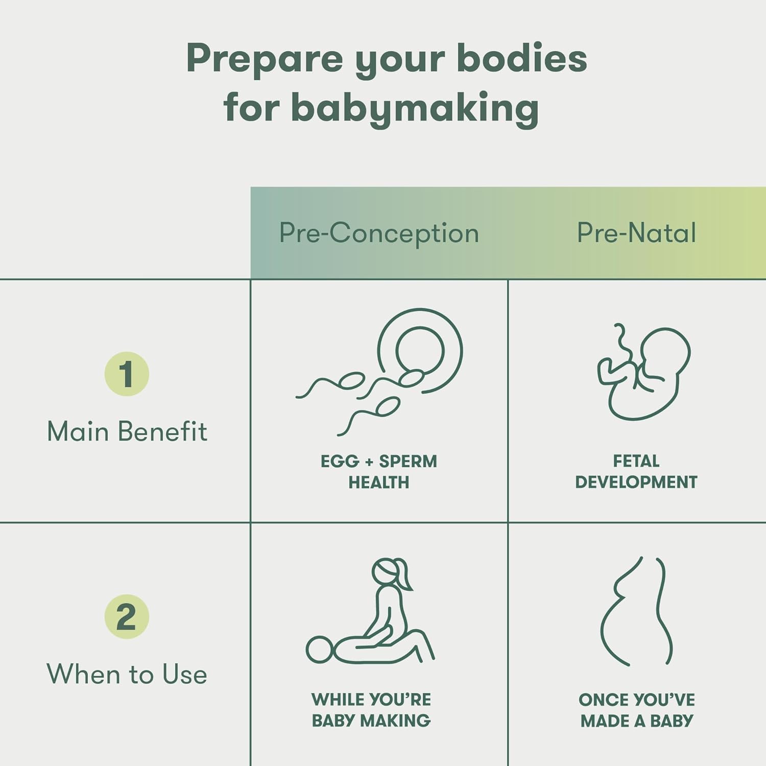 Fertility Boosting Supplement Set for Pre-Conception | Female & Male Vitamins, Minerals, Folic Acid, Inositol, CoQ10 | Support Egg Function & Sperm Health | 60 Capsules x 2, 30 Day Supply