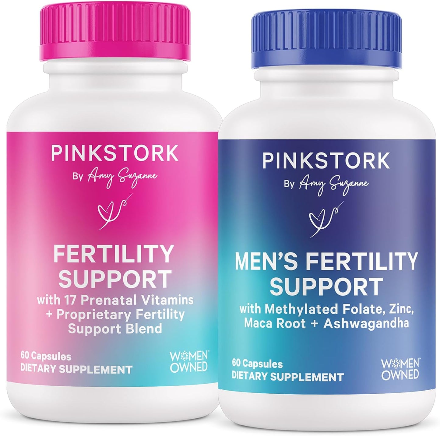 Fertility Bundle: His and Hers Fertility Supplements with Vitex, Inositol, Folate, & Vitamin B6