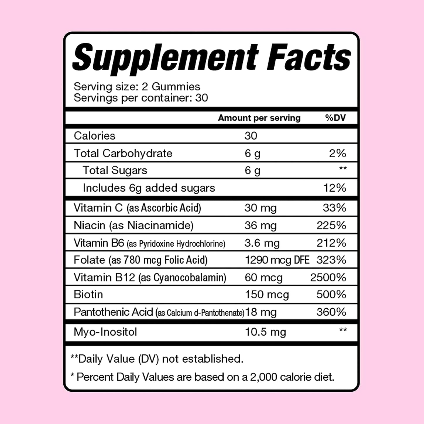 Fertility Gummies for Women - Myo-Inositol, Folic Acid, Biotin, B Vitamins - Female Fertility Support & Hormone Balance - 60 Vegan Gummies