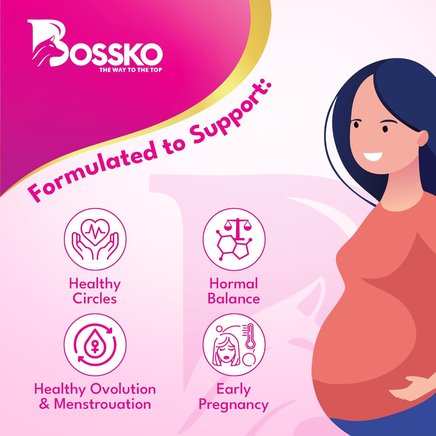 Fertility Gummies for Women with Myo Inositol, Ashwagandha, Turmeric, Folate - Hormone Balance Support - 90 ct Cherry Flavor