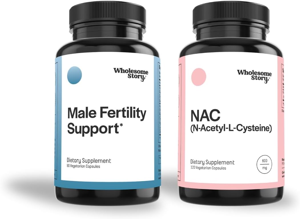 Fertility Support Bundle for Men: NAC Supplement 600mg - His Basic Fertility Supplements