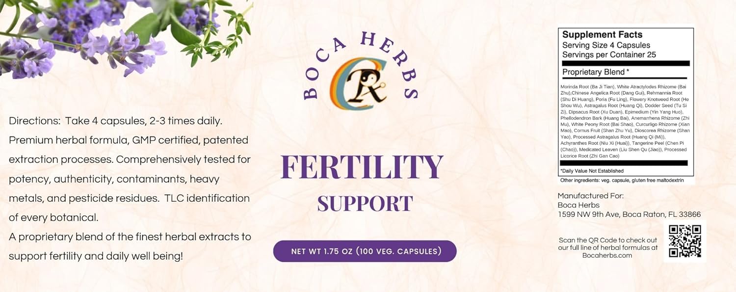 Fertility Support Supplement for Men and Women - Hormone Balance, Healthy Pregnancy - 100 Capsules