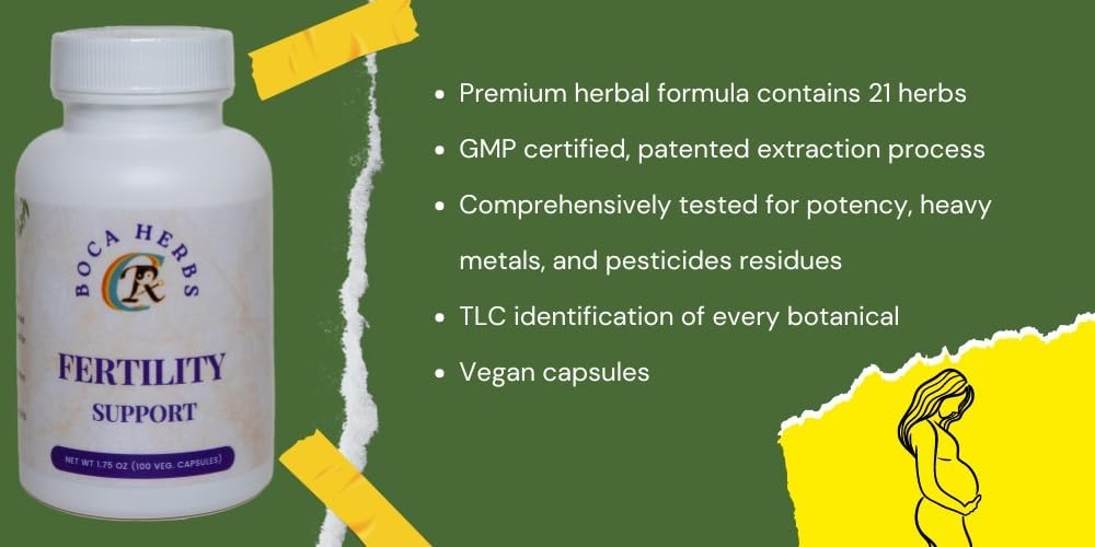 Fertility Support Supplement for Men and Women - Hormone Balance, Healthy Pregnancy - 100 Capsules