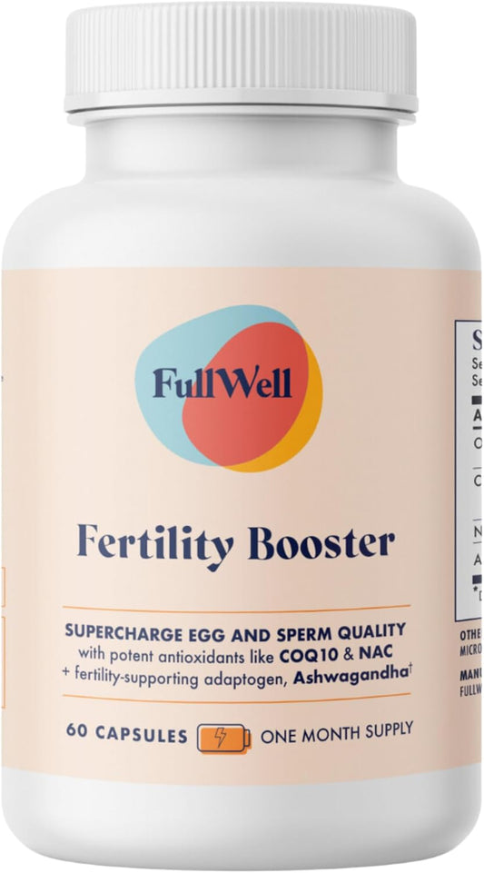 Fertility Support Supplement for Men & Women | Improve Egg Quality, Sperm Motility & Strength | Dietitian-Formulated with Ashwagandha, CoQ10 & NAC | 30 Servings