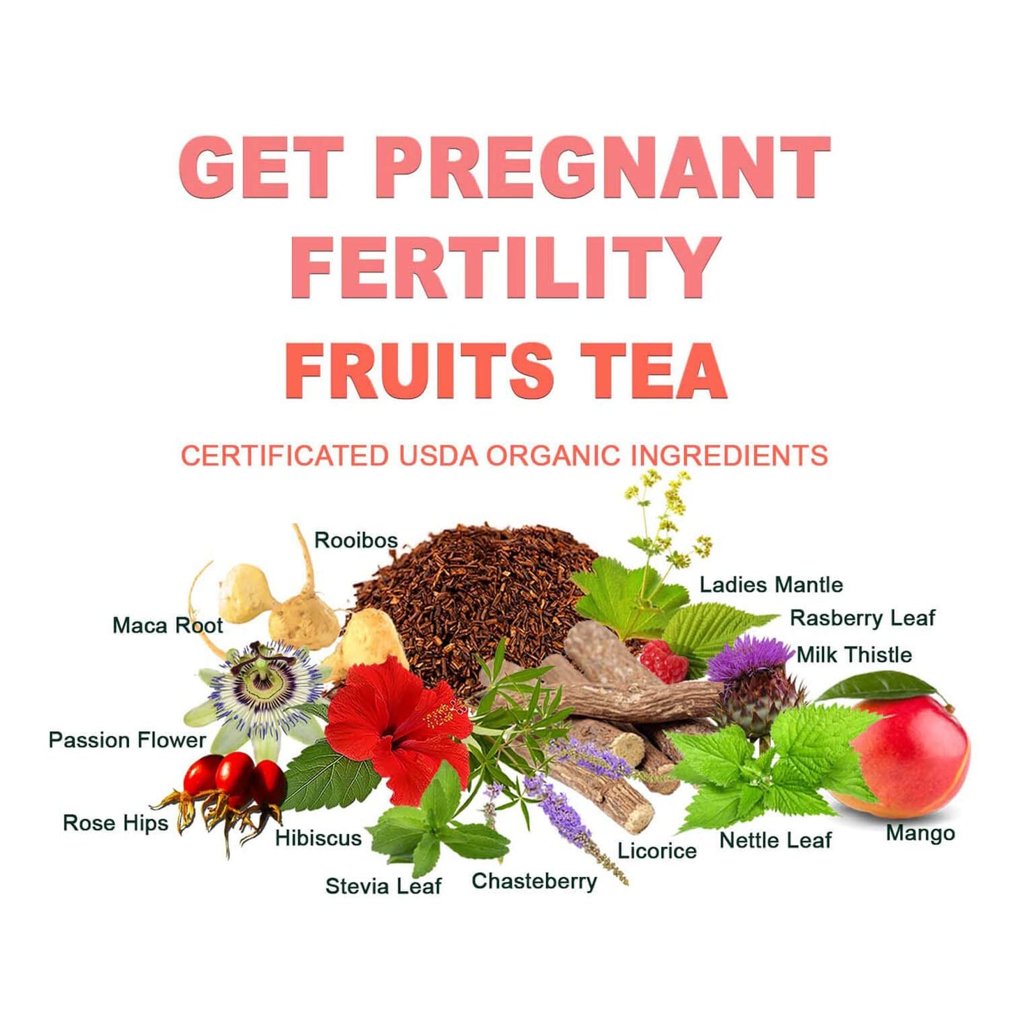 Fertility Tea with Chasteberry for Conception, Ovulation, and Menstrual Cycle Support