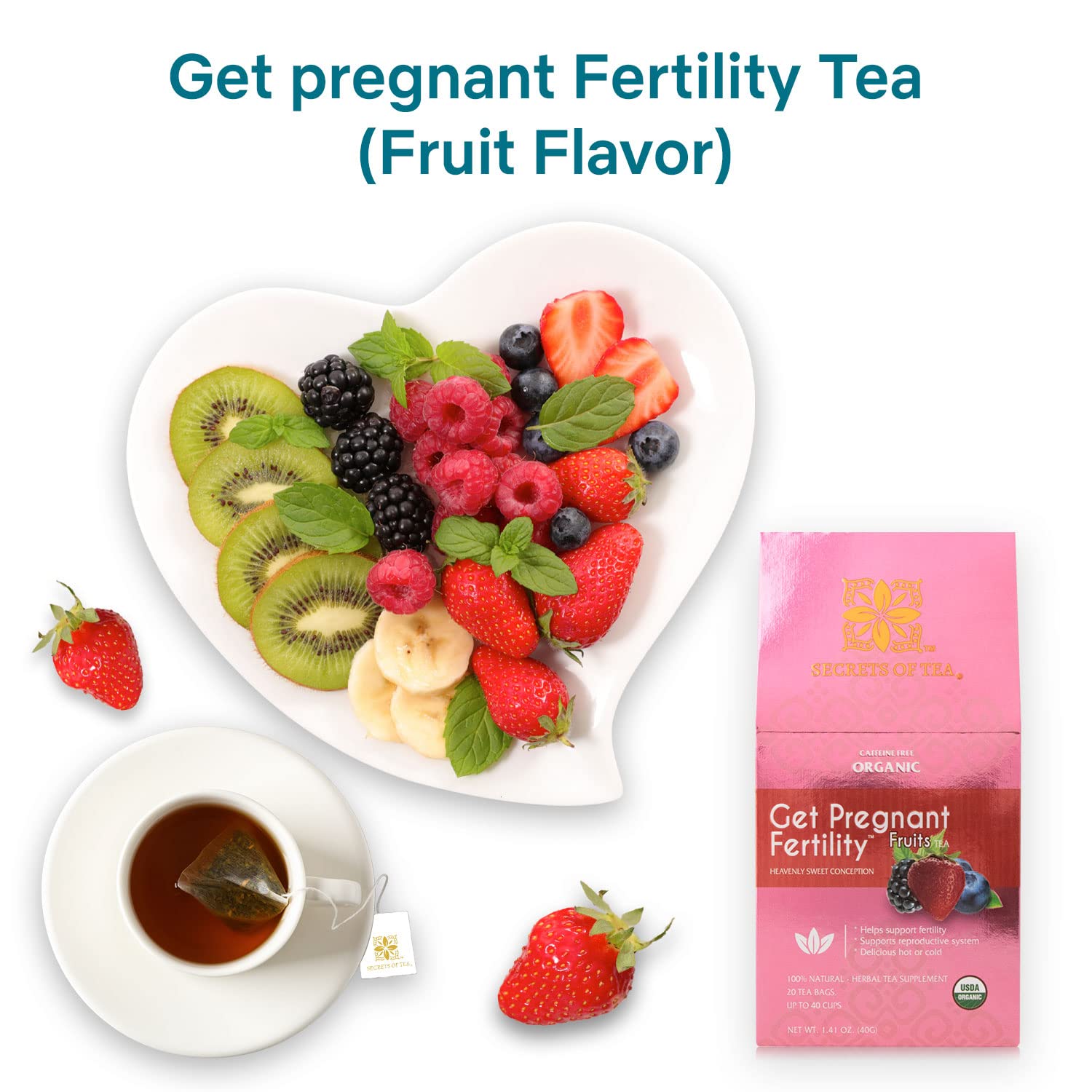 Fertility Tea with Chasteberry for Conception, Ovulation, and Menstrual Cycle Support