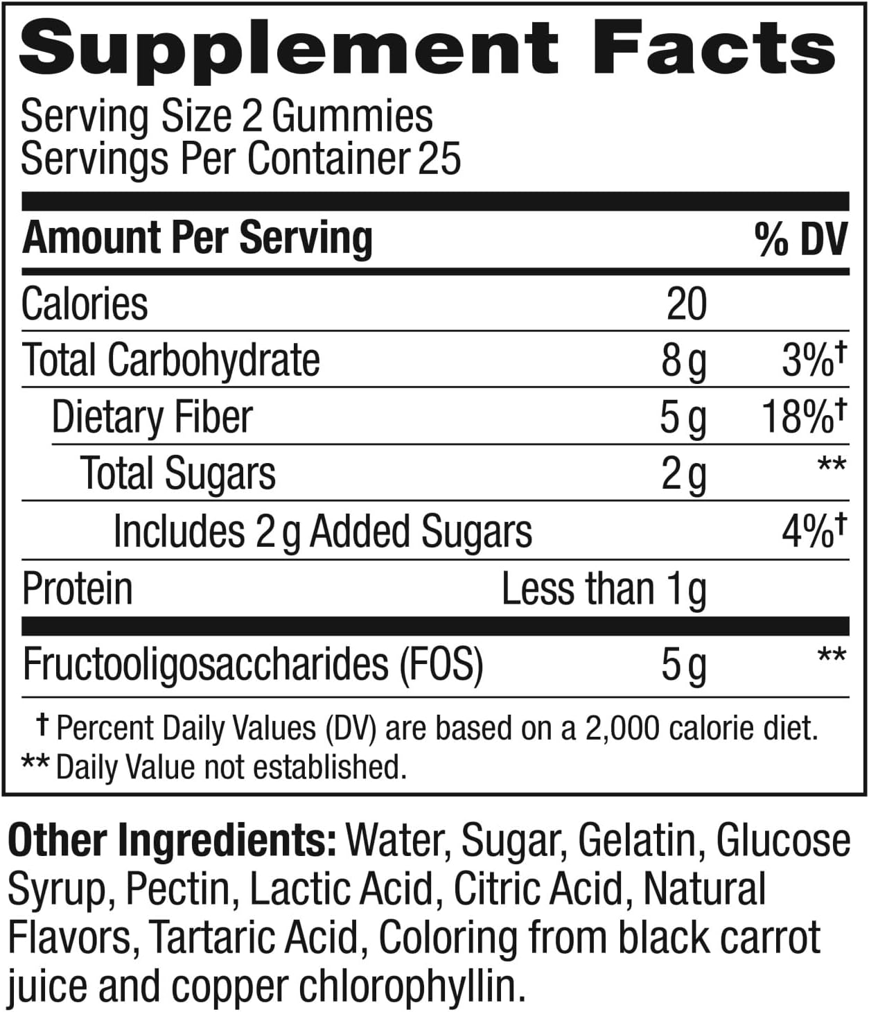 Fiber Gummy Rings with 5g Prebiotic Fiber for Digestive Support - Berry Melon 50ct
