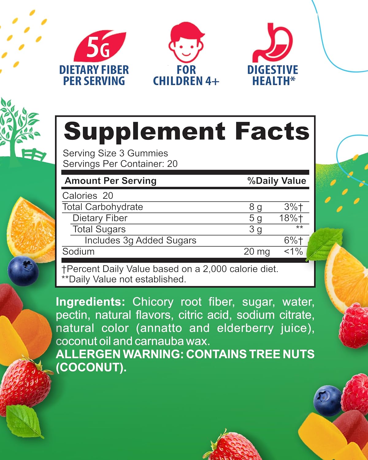 Fiber Gummy Supplement for Kids & Adults - Boost Immunity and Overall Health with SUNNY SAM Gummies