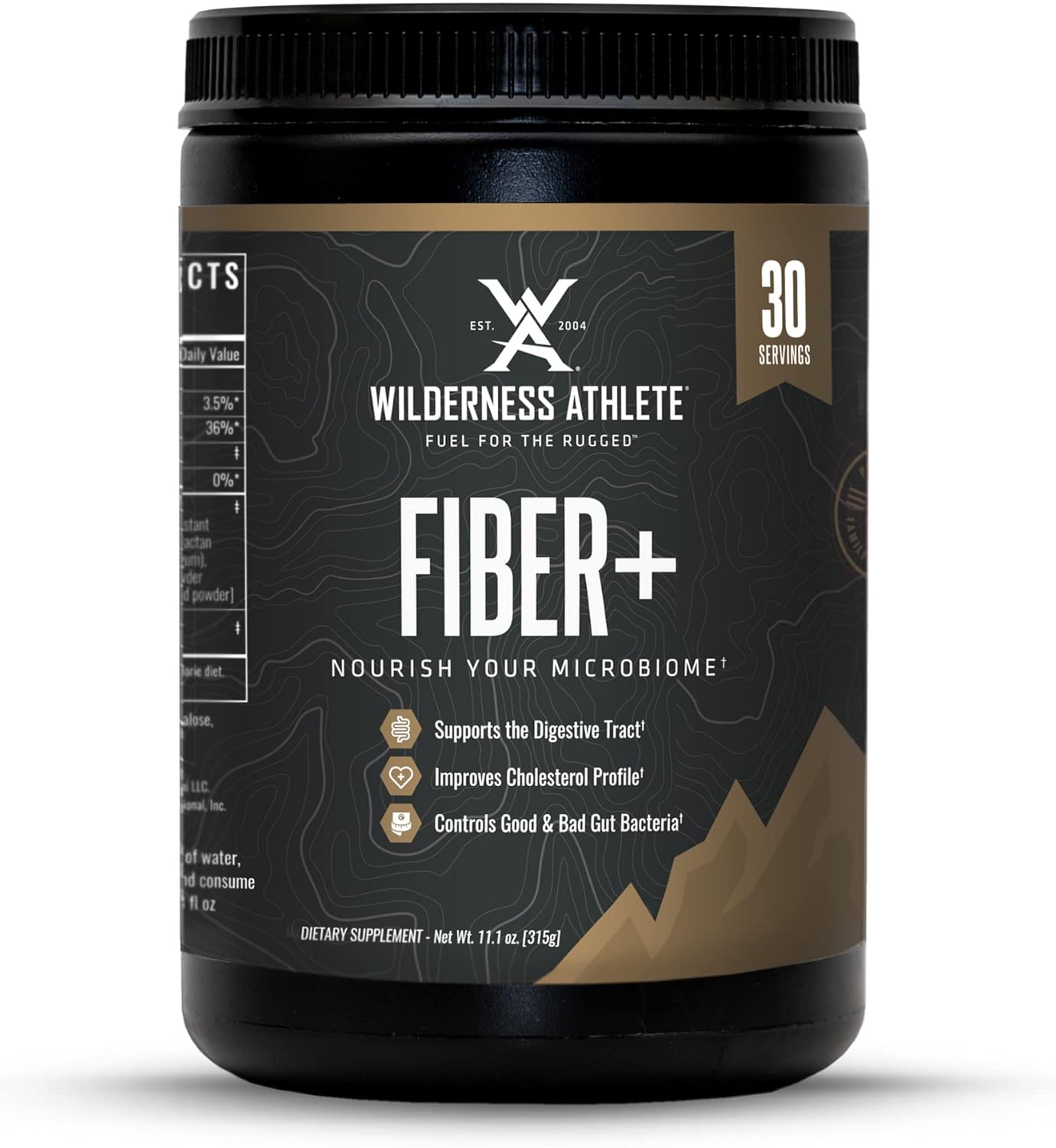 Fiber+ Prebiotic Supplement Powder for Men & Women - Daily Digestive Support Drink Mix with Soluble & Insoluble Fiber
