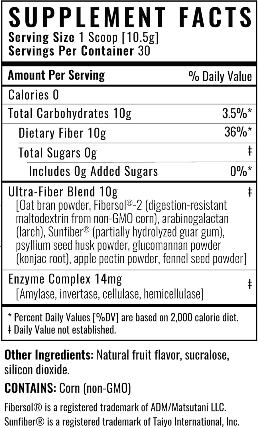 Fiber+ Prebiotic Supplement Powder for Men & Women - Daily Digestive Support Drink Mix with Soluble & Insoluble Fiber