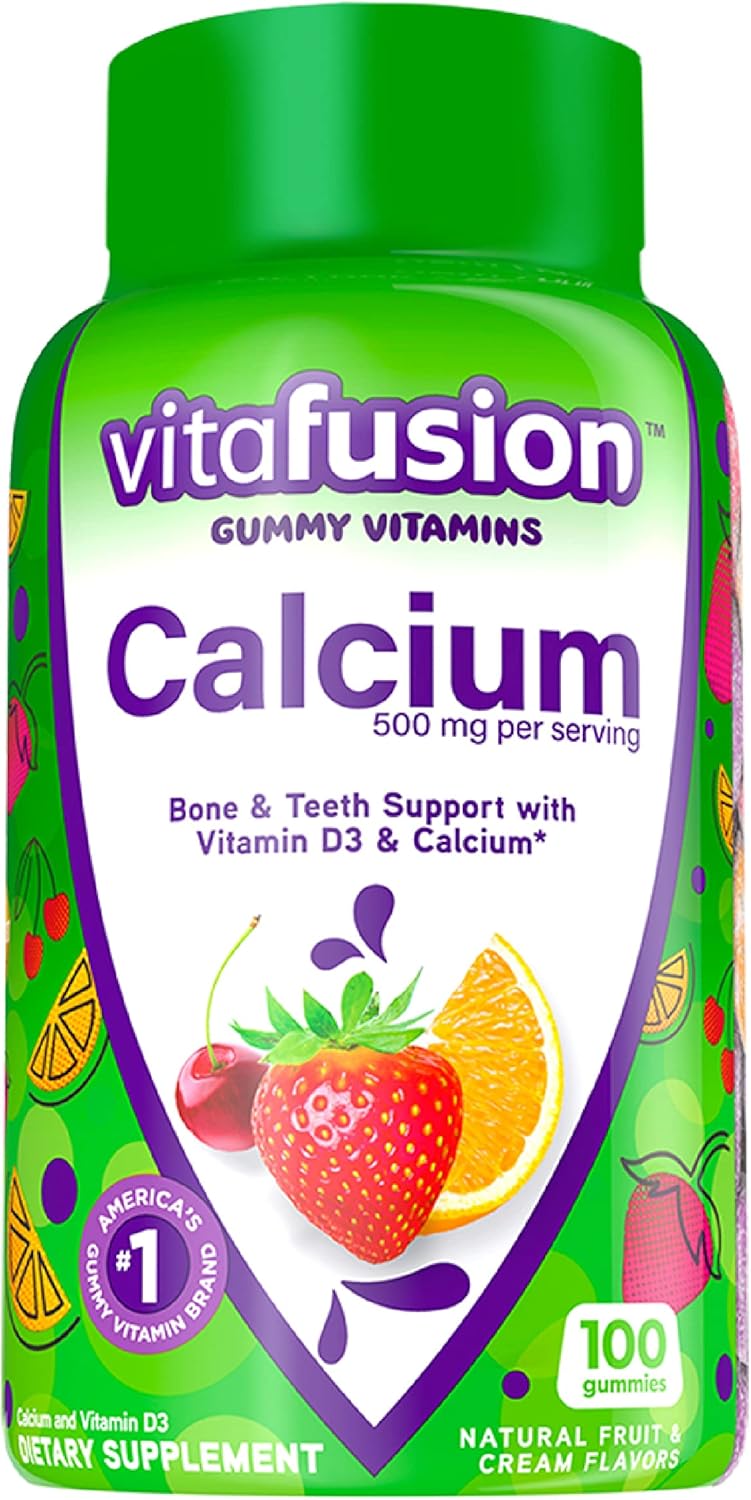 Fiber Well Probiotics Gummies for Adults with Calcium Support - 60 Count Fiber Well Probiotics Gummies & 100 Count Calcium Gummy Vitamins