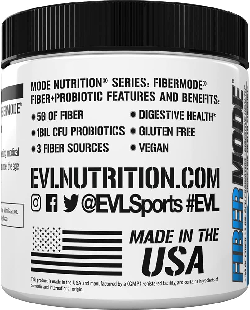 FiberMode Probiotic Powder: 5g Fiber + 1bil CFU Probiotics - Digestive & Immune Support - Gluten Free & Vegan - 30 Servings