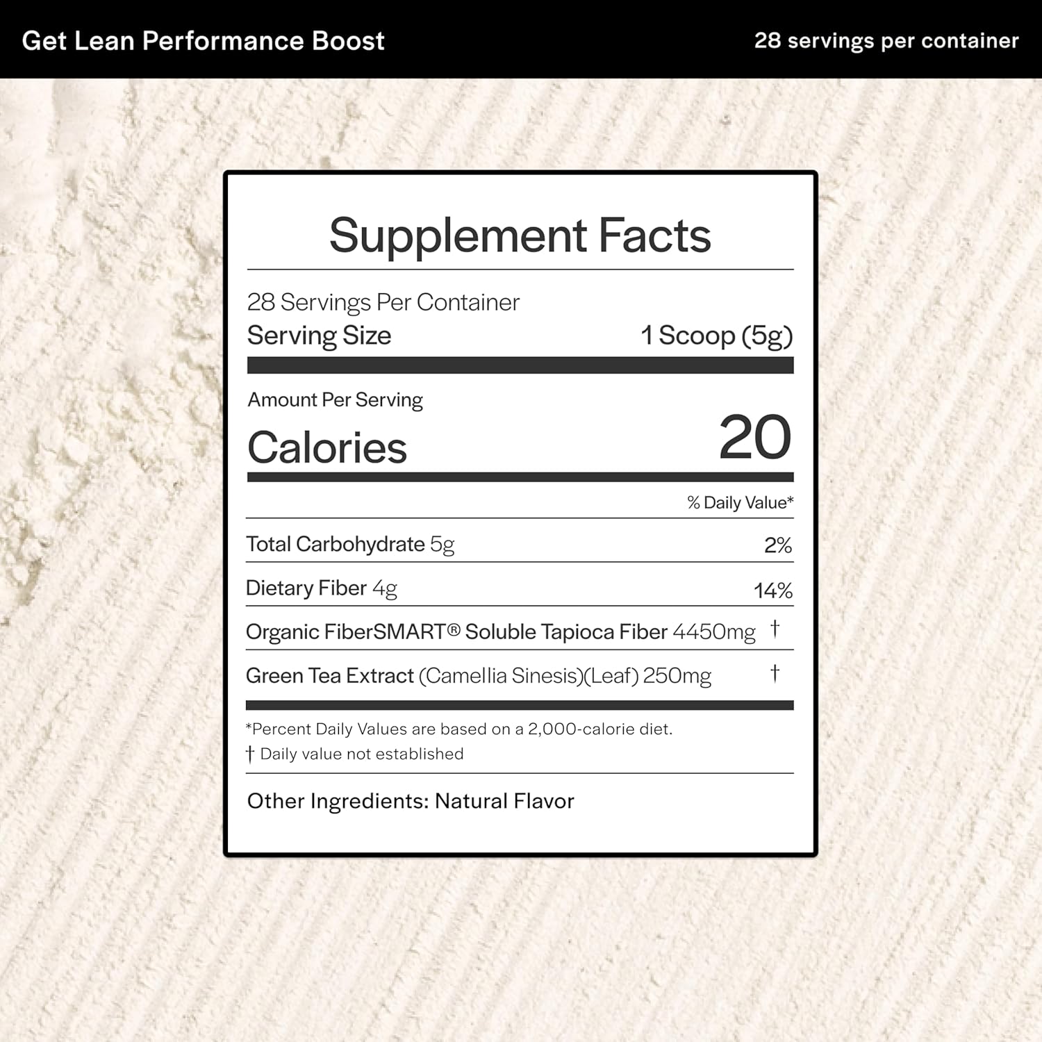 FiberSMART Green Tea Extract Supplement for Gut Health - High Fiber Performance Boost, Antioxidant Rich Formula - 28 Servings
