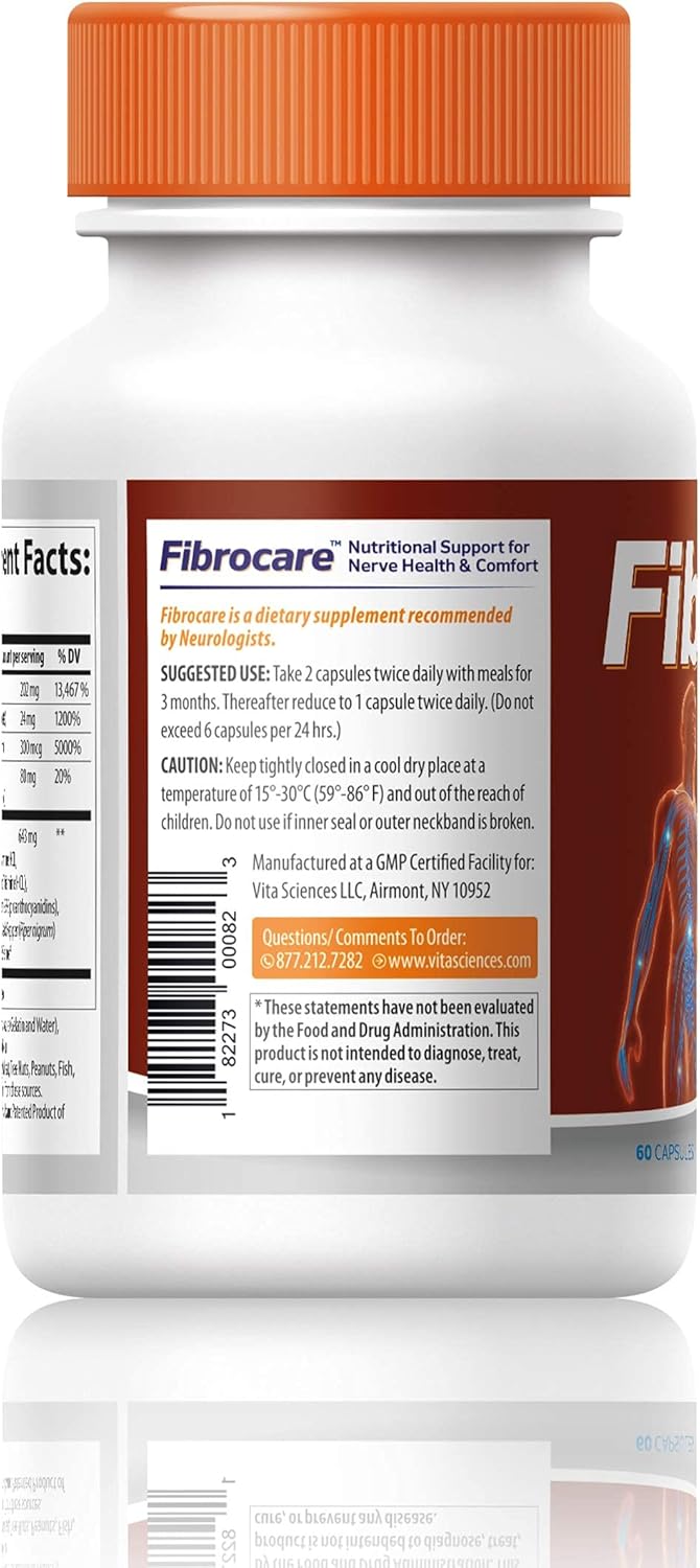 FibroCare Fibromyalgia Supplement with R-ALA for Nerve Health Renewal - 60 Ct.