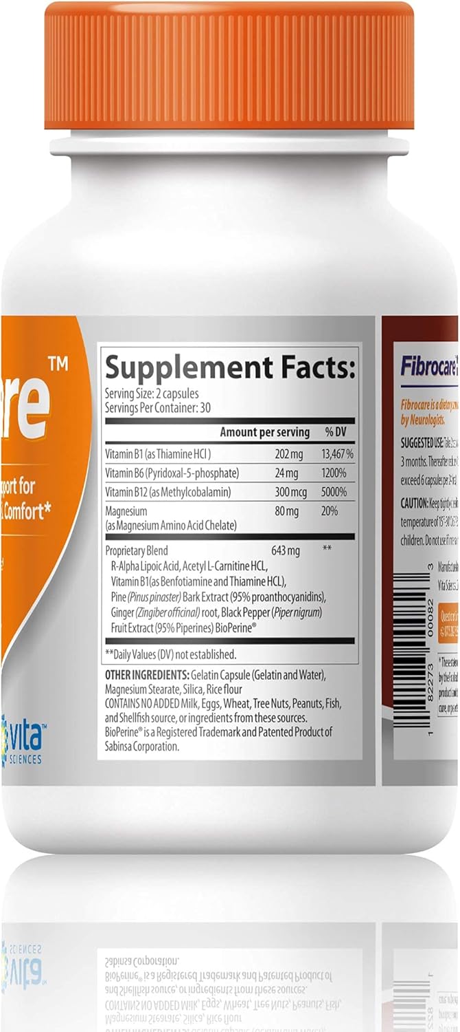FibroCare Fibromyalgia Supplement with R-ALA for Nerve Health Renewal - 60 Ct.