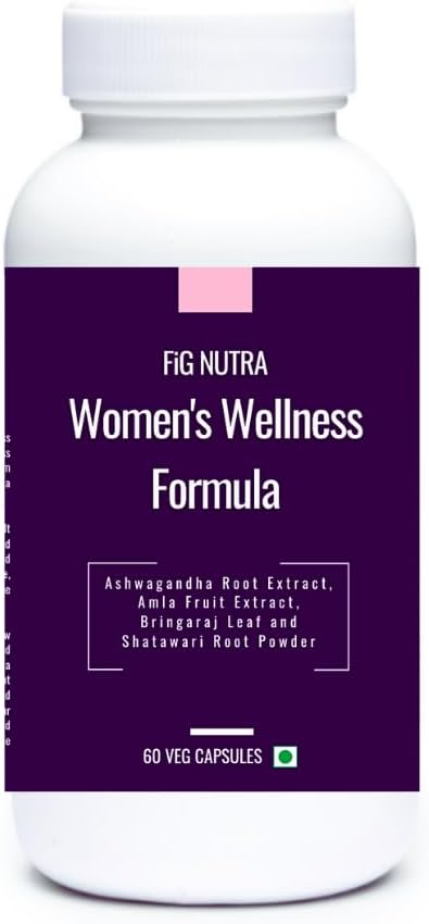 FiG Nutra Women's Wellness Formula: Supports Vitality, Immunity, Stress Relief & Hormonal Balance - 60 Veg Caps