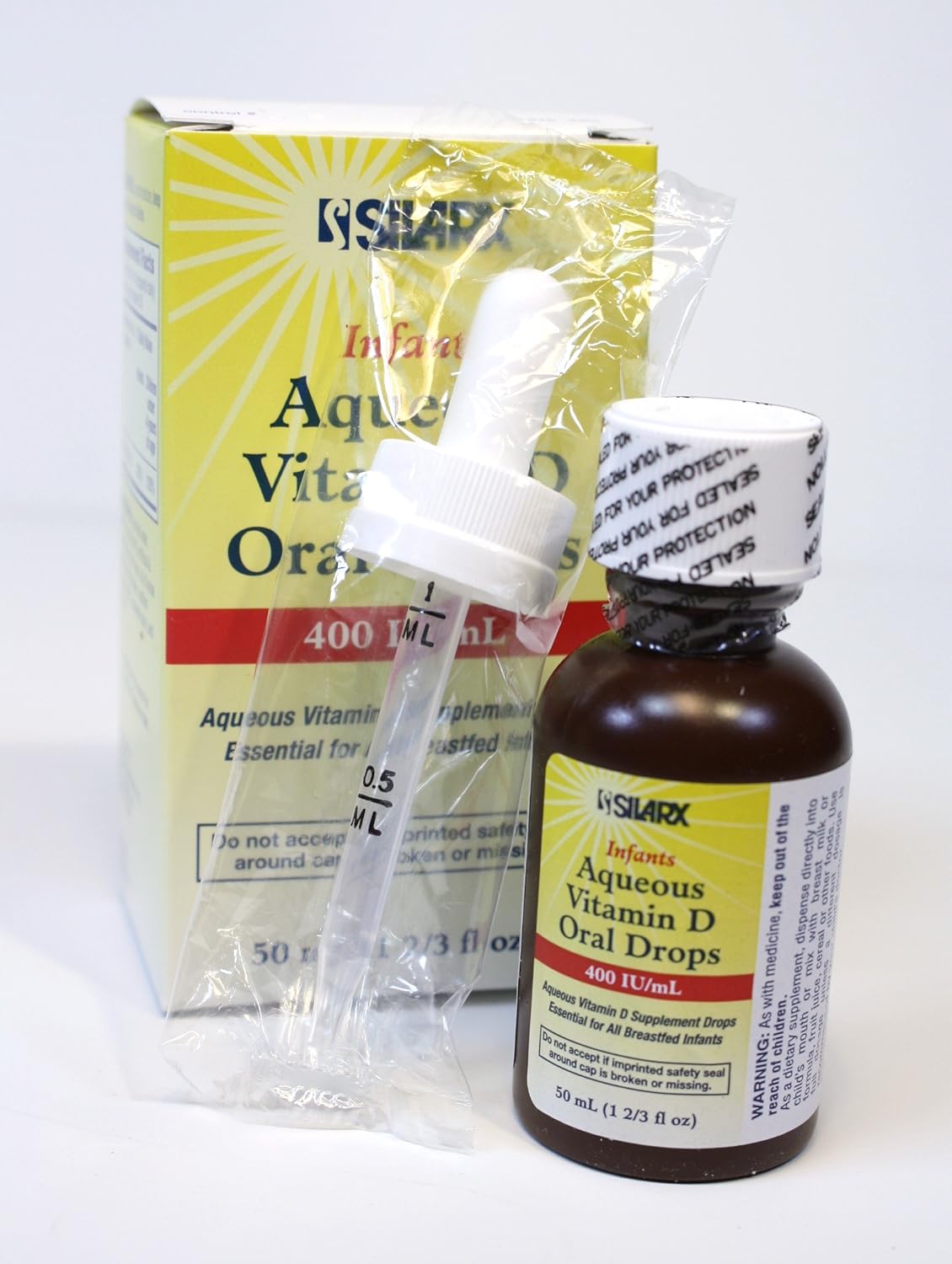 FILLBOSS Infant Vitamin D Drops 400IU/ml 2-Pack - 100ml Total