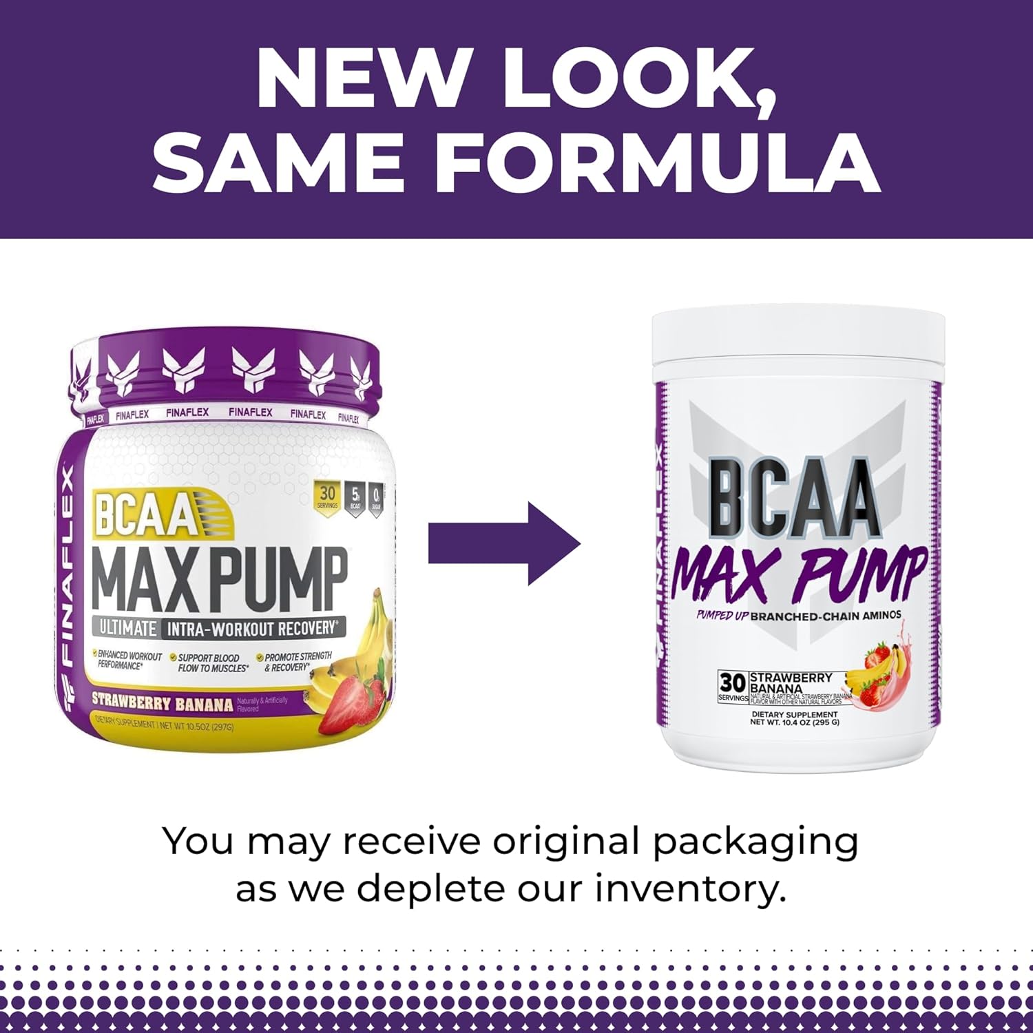FINAFLEX BCAA MAX Pump, Strawberry Banana - 10.4 oz - Strength & Performance Booster with Amino Acids & Betaine - 30 Servings