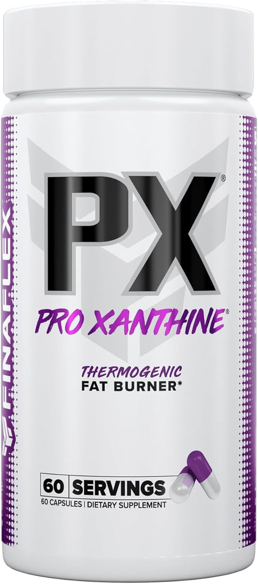FINAFLEX PX PRO Xanthine Capsules - 60 Count - Thermogenic Energy Booster with Caffeine & TeaCrine - Appetite Suppressant & Focus Enhancer