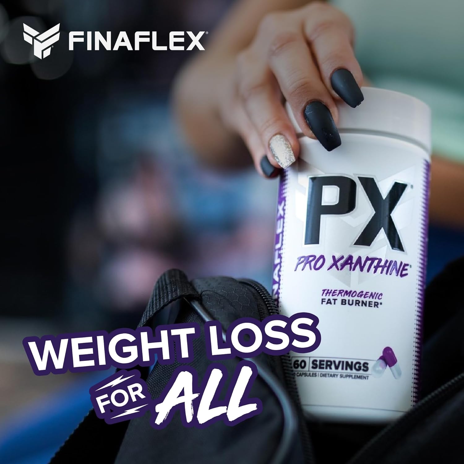 FINAFLEX PX PRO Xanthine Capsules - 60 Count - Thermogenic Energy Booster with Caffeine & TeaCrine - Appetite Suppressant & Focus Enhancer