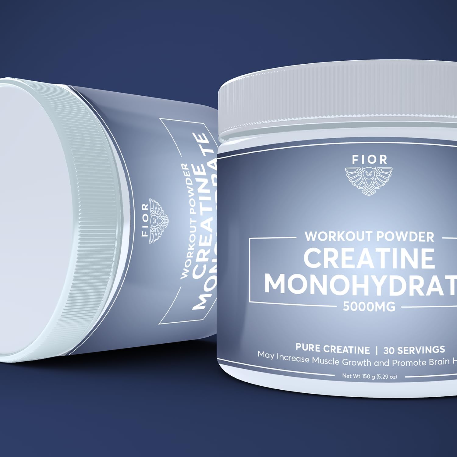 FIOR Micronized Creatine Monohydrate Powder - Pure Non-GMO Vegan Gluten Free Supplement for Men & Women - 5g per Serving - 60 Servings