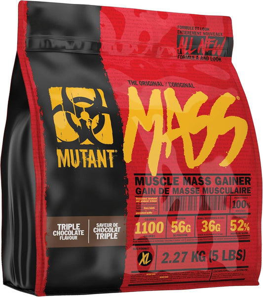 Fit Foods Mutant Mass Weight Gainer Protein Powder, Triple Chocolate Flavor, 2.2 kg Size