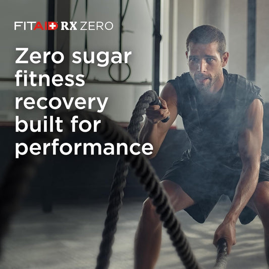 FITAID RX Zero Sugar Workout Recovery Drink Variety Pack - 12 Fl Oz (Pack of 12) - All-In-One Blend with Encapsulated Creatine, BCAAs, Glucosamine, Turmeric, B-Complex, and Electrolytes