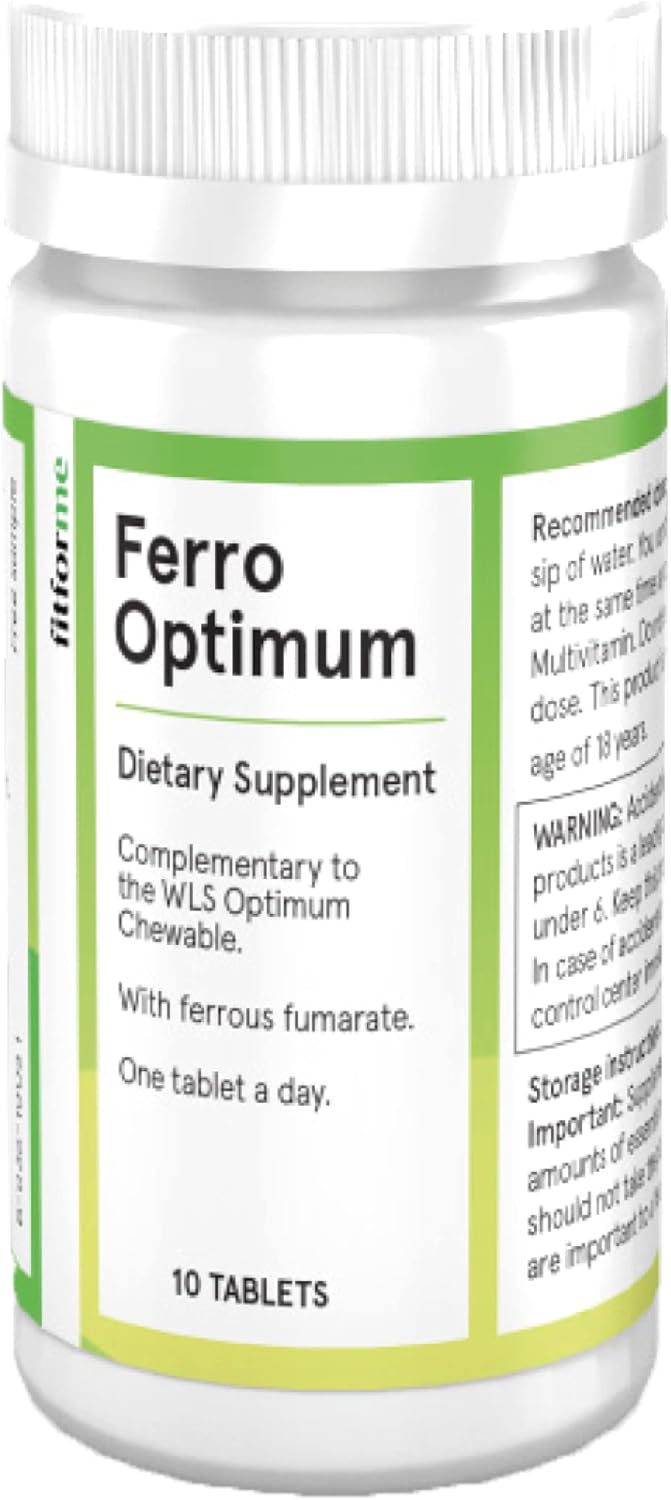 FitForMe Bariatric Multivitamin Iron Supplement - 10-Day Supply of Ferrous Iron Tablets for Gastric Sleeve Patients