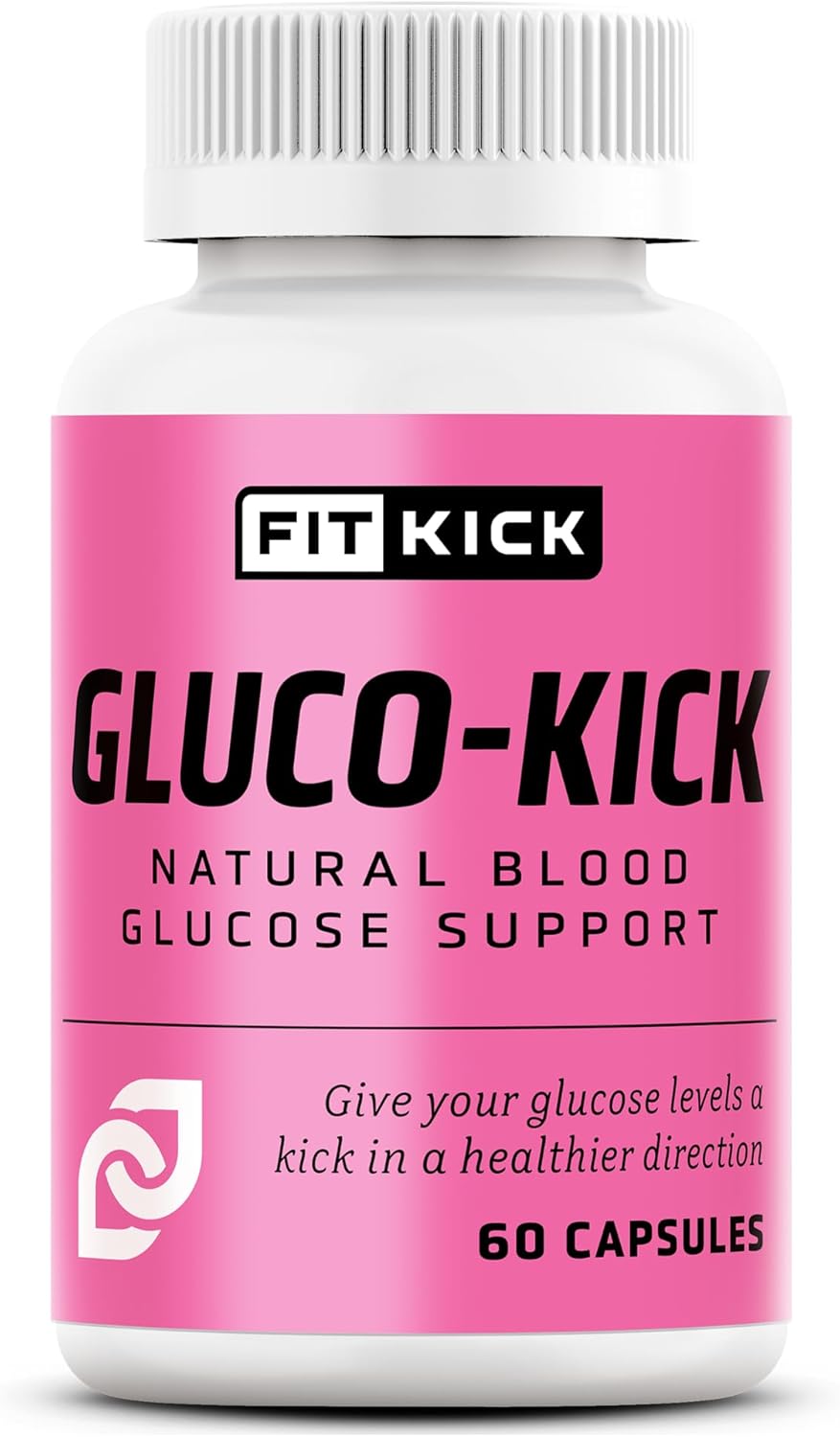 Fitkick Supplements Gluco-Kick: Premium Blood Sugar Support Formula for Health and Energy