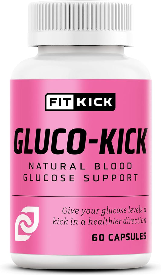 Fitkick Supplements Gluco-Kick: Premium Blood Sugar Support Formula for Health and Energy