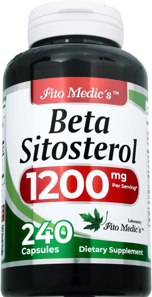 FITO MEDIC'S Lab Beta Sitosterol Supplement - 240 Capsules, 1200mg, Plant Sterols, Ultra High Absorption