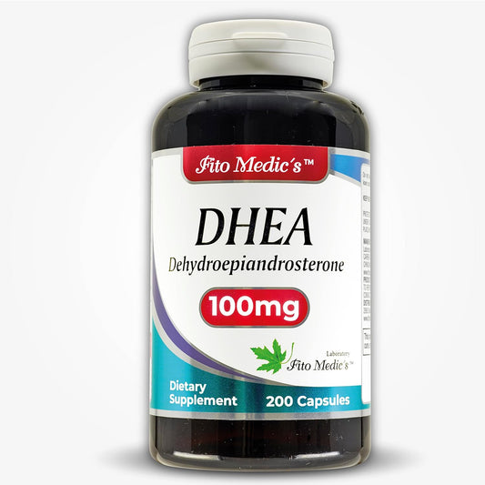 FITO MEDIC'S Lab DHEA 100mg Supplement for Men and Women - 200 Capsules with Ultra High Absorption