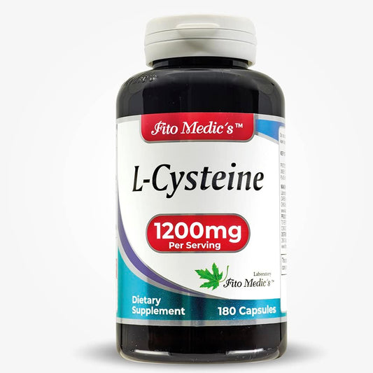 FITO MEDIC'S Lab L-cysteine 1200mg Free Form Amino Acid Keratin Support for Skin Hair Nails Glutathione Ultra High Absorption
