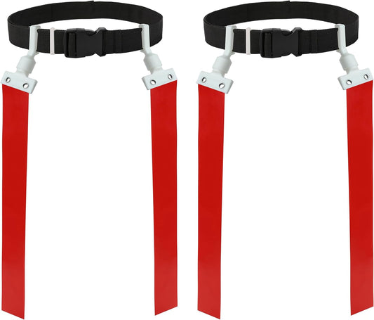 Flag Football Set with 2 Pop Flags - Complete Flag Belts and Flags Kit for Ultimate Game Experience