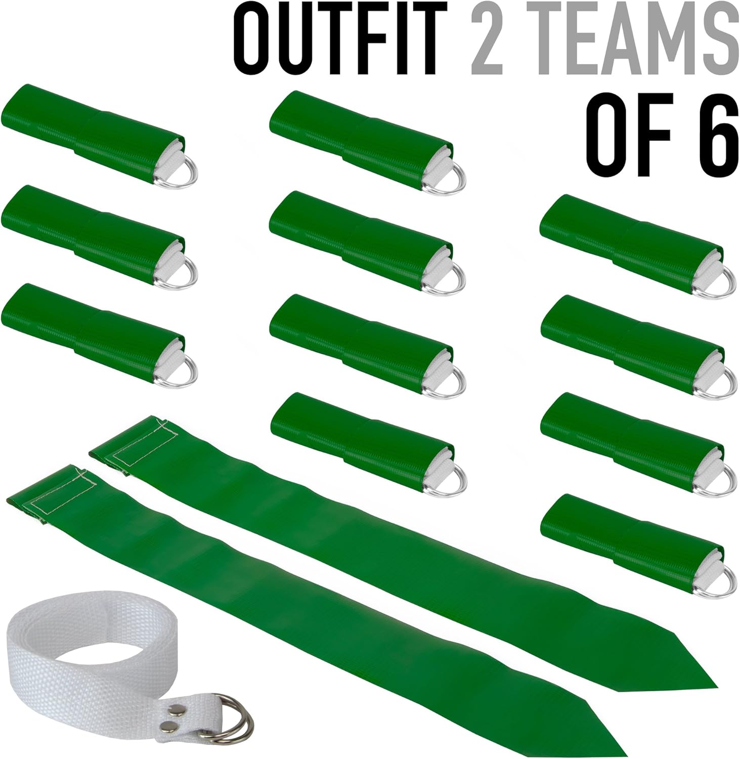 Flag Football Team Set - 12 Belts, 24 Flags, Games, Practices, Training - Crown Sporting Goods