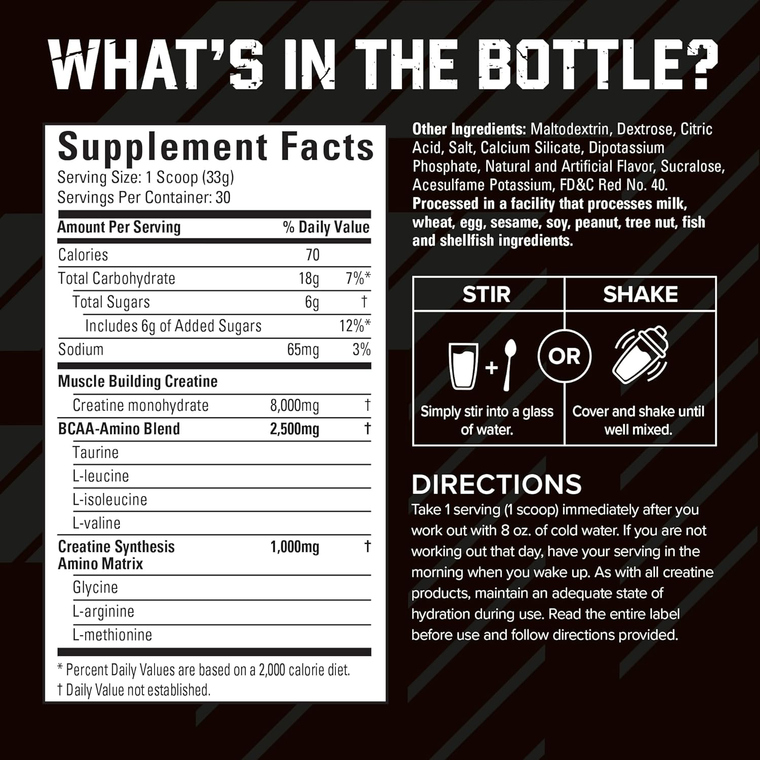 Flavored Fruit Punch Creatine HCl Powder for Muscle Building - Six Star Creatine Monohydrate X3 - Post Workout Supplement for Men & Women - 30 Servings