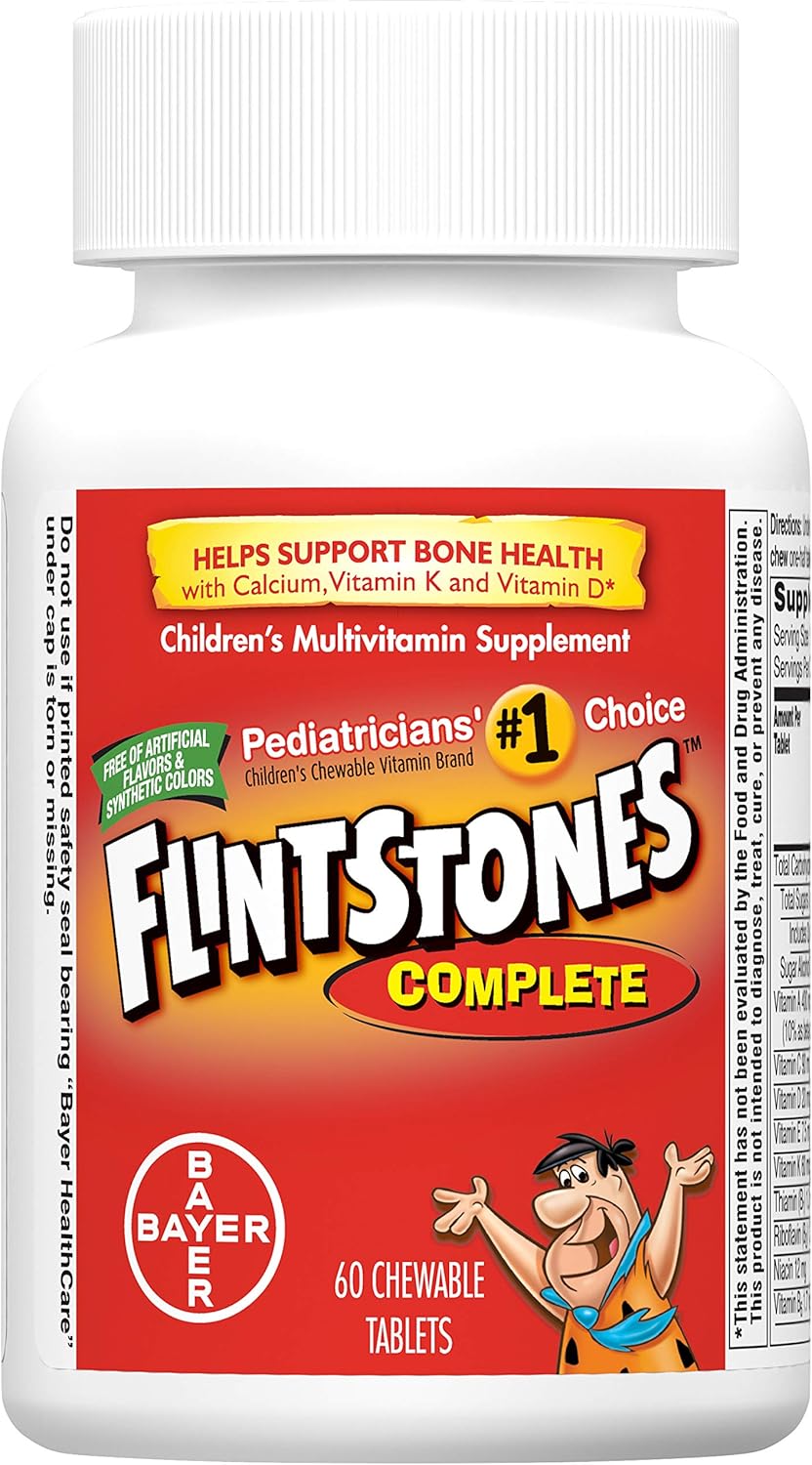 Flintstones Chewable Complete Vitamins Tablets 60 ea (Pack of 5) - Multi-Pack Offer