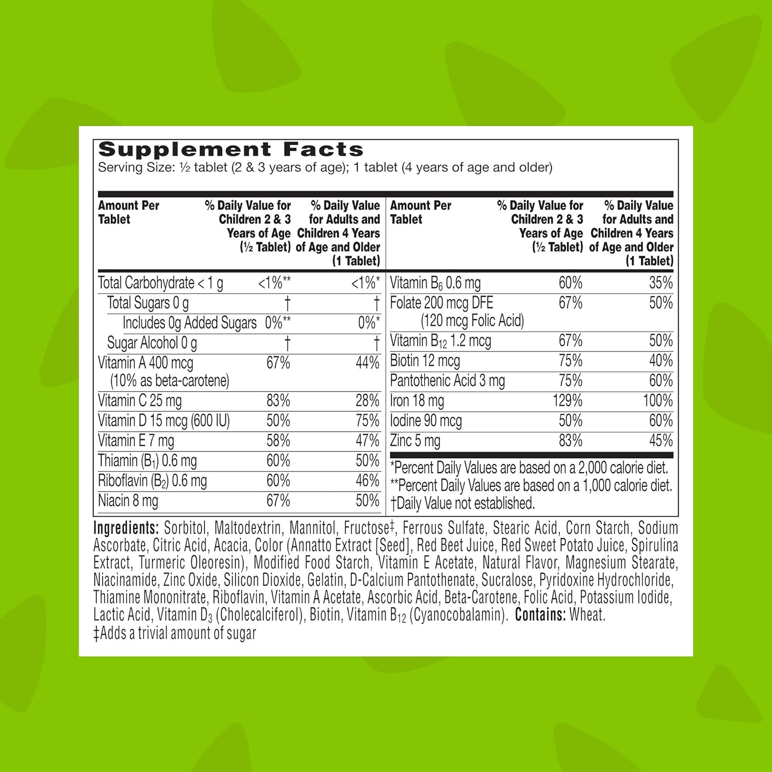 Flintstones Children's Multivitamin with Iron Chewable Tablets, 60-Count x 3 Packs