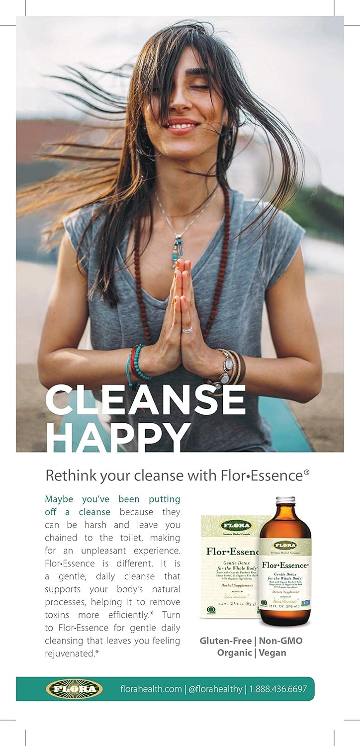 Flora Full Body Detox & Cleanse Kit - 7-Day, 3-Step with Tea, ProEssence, FloraLax - Plant-Based, Gluten Free, Non GMO