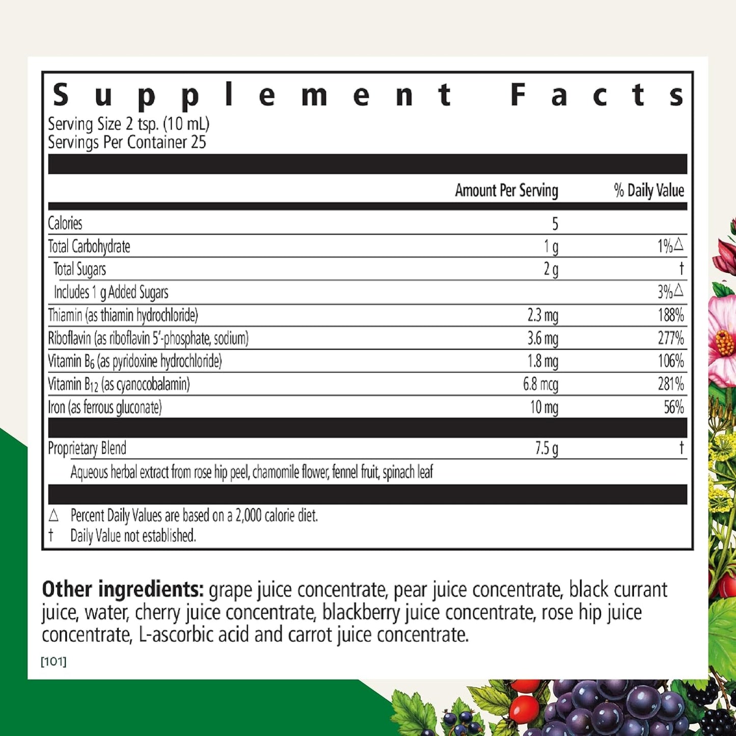 Floradix Floravital Liquid Iron Supplement with B Complex Vitamins, Vitamin C & Herbs for Energy - Vegan & Gluten-Free - 8.5 fl oz