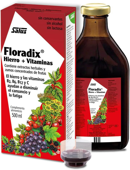 Floradix Iron + Herbs Liquid Supplement - 17 fl Ounce Bottle by Salus Flora