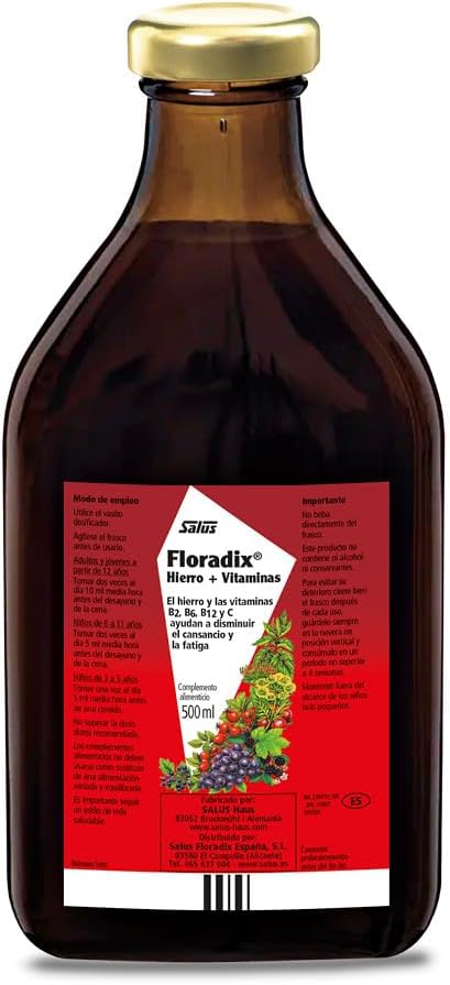 Floradix Iron + Herbs Liquid Supplement - 17 fl Ounce Bottle by Salus Flora