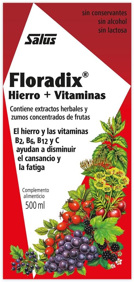 Floradix Iron + Herbs Liquid Supplement - 17 fl Ounce Bottle by Salus Flora